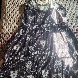 Too Fast Black and White Ouija Mini Dress